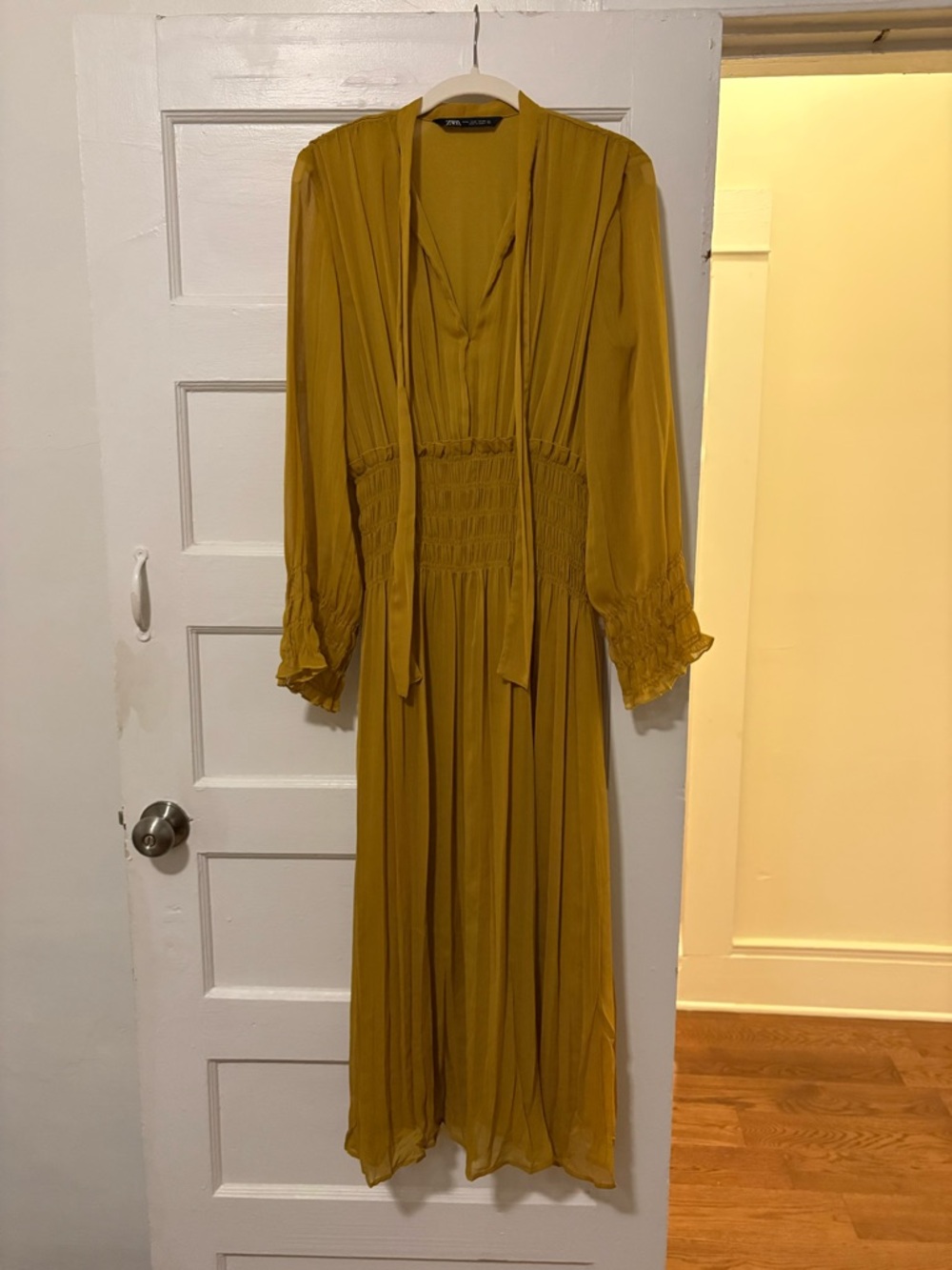 Zara Mustard Yellow Maxi Dress